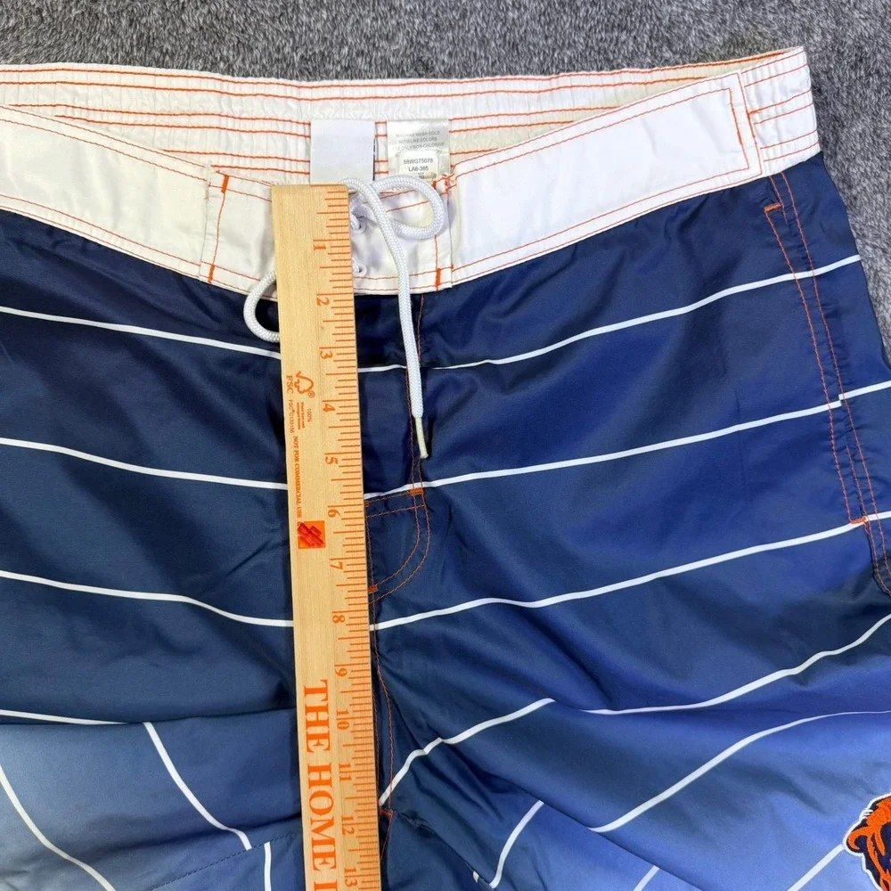 Chicago Bears‎ NFL Mens Board Shorts Blue Gradient Striped Swim Trunks XL
